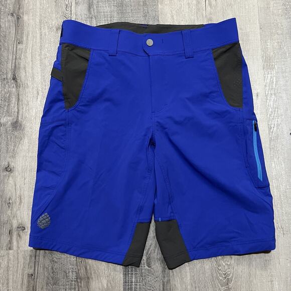 Stio OPR Shorts Mens Blue Mountain Biking 4 Way Stretch Active Wear Cycling Sz 5 - Picture 1 of 6